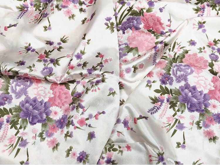 

«Ткань ципао с принтом из атласного шелка и лента для головного убора»