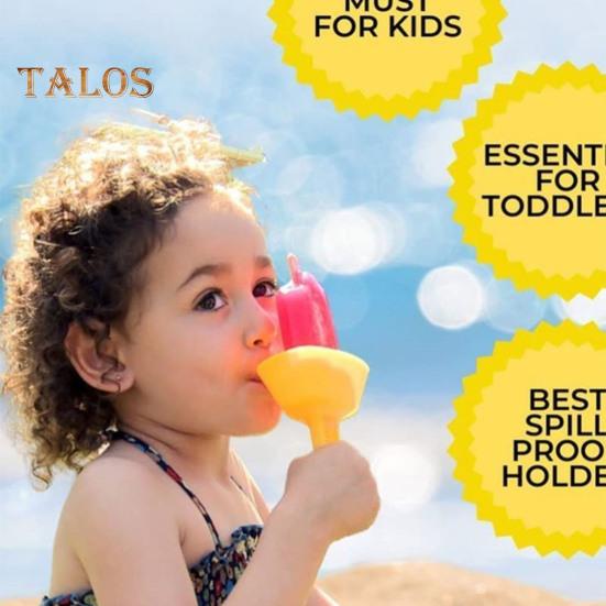 1/2/4/6/8Pcs Popsicle Holder Dual Pole Stand BPA Free Dishwasher Safe Mess-Free Ice Pop Holders for Kids with Built-In Straw Eco-Friendly Reusable