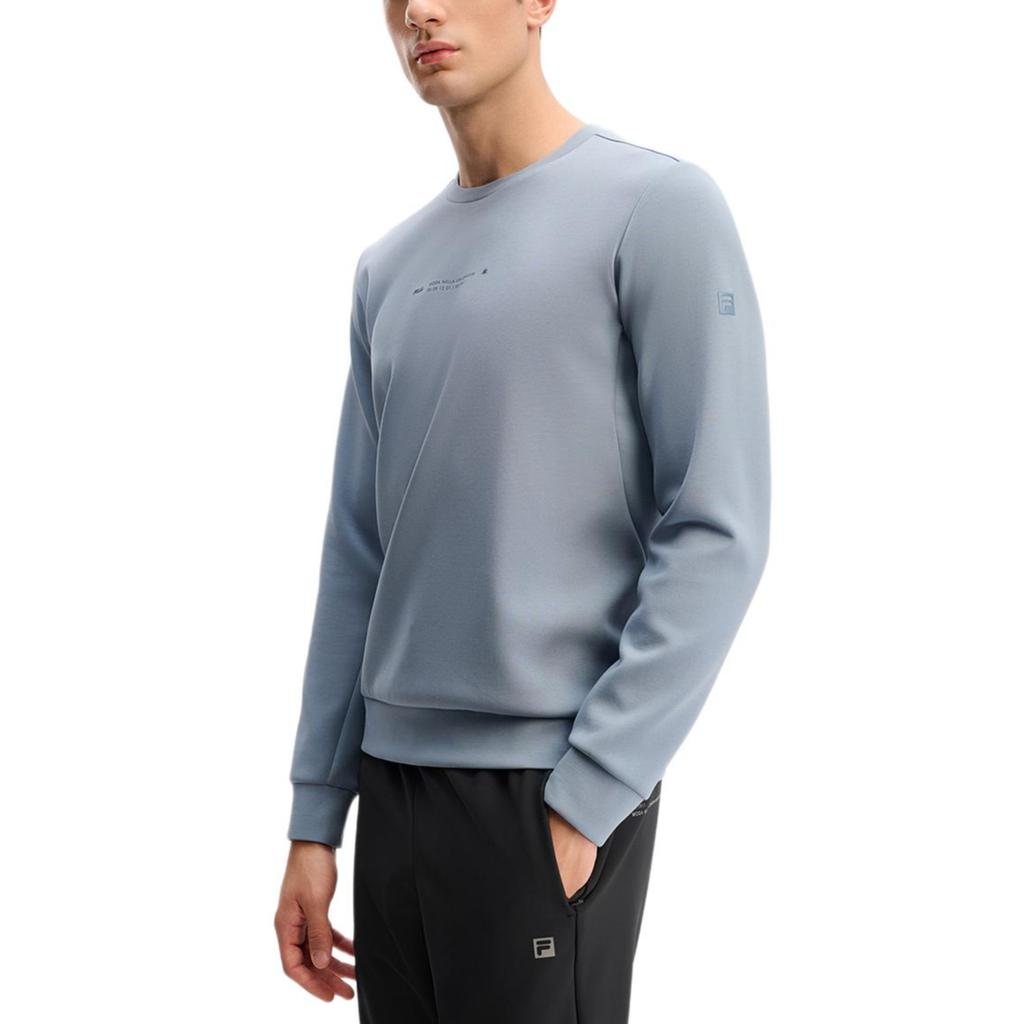 Fila Fitness Round Neck Pullover Sweatshirt Men Sweatshirt Iron-Blue A11M441206F-DB