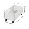 Rolling Book File Cart Organizer Easy To Use Portable Durability Utility Storage Under