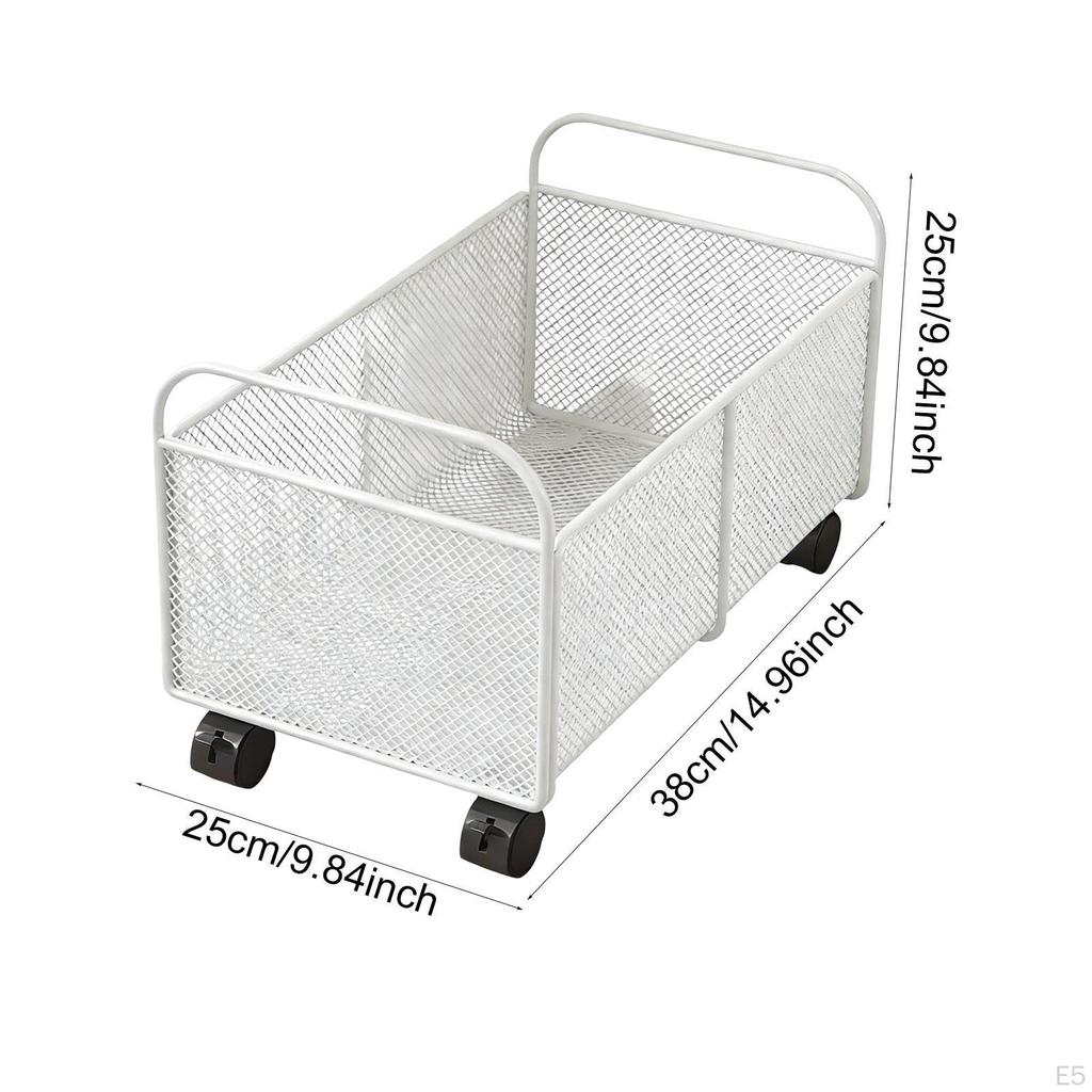 Rolling Book File Cart Organizer Easy To Use Portable Durability Utility Storage Under