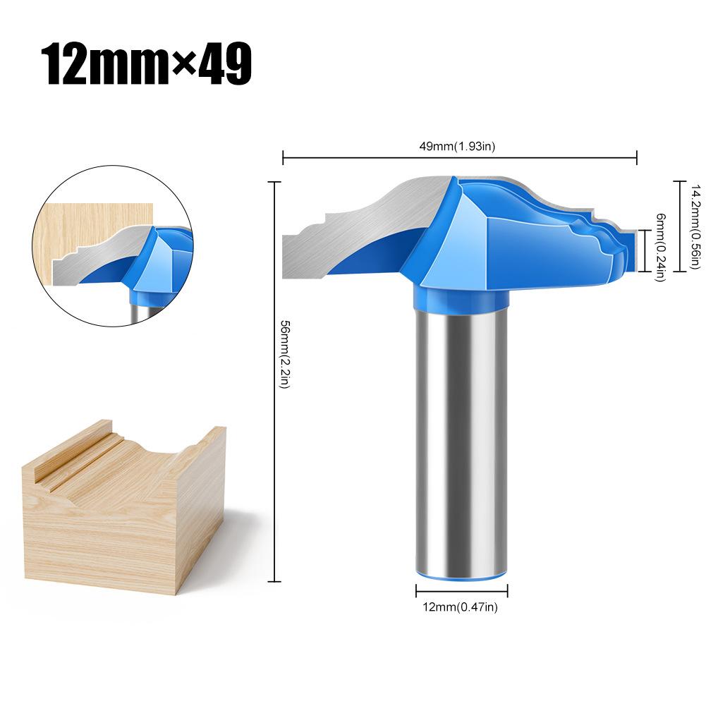 1/2 Handle 12 Handle Table Arc Plate Knife Line Knife Cabinet Door Plate Knife Flower Line Knife Trimming Machine Milling Cutter Cabinet Door Cutter