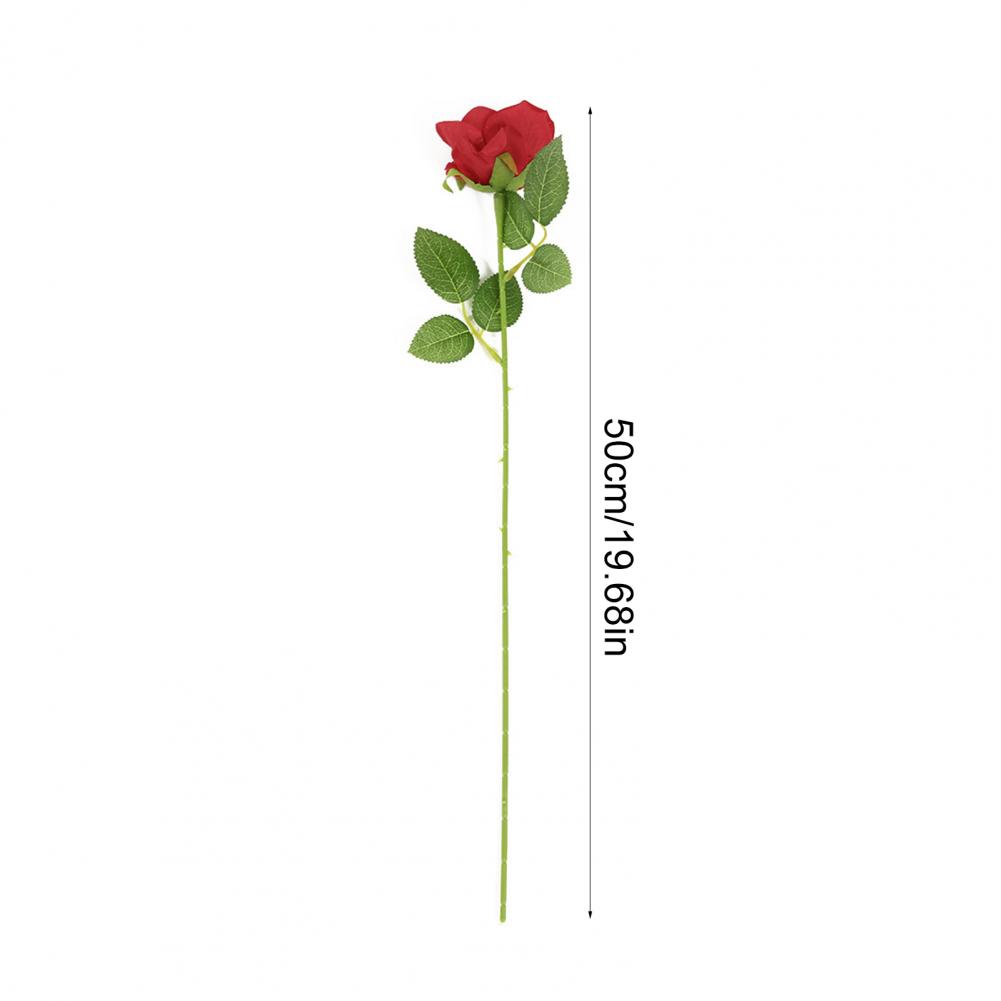 Artificial Rose Flower Realistic Long Stem Faux Silk Rose Bouquet For Valentine's Day Home Wedding Party Flower Decoration