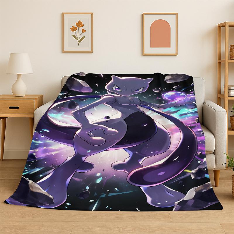 

Cute Pokemon Pikachu Cartoon Flannel Blanket Soft Warm Throw Blanket for Bedroom Living Room Bed Travel Camping Picnic Kid 75x90cm