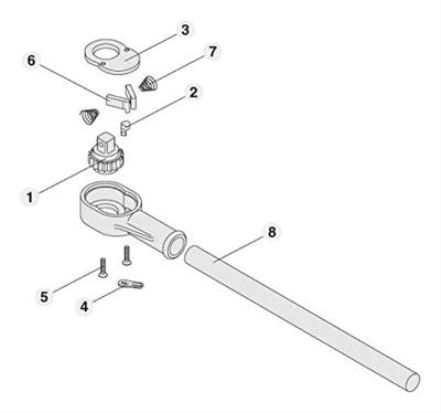 Ratchet Handle Repair Kit Drive RK-572N, 25.4mm (1")