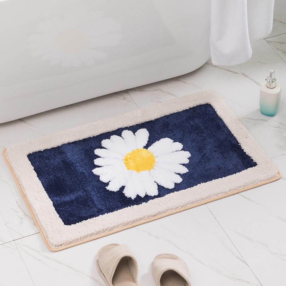 Toilet Door Cartoon Daisy Floor Mat Bathroom Non-slip Mat Bedroom Absorbent Foot Mat