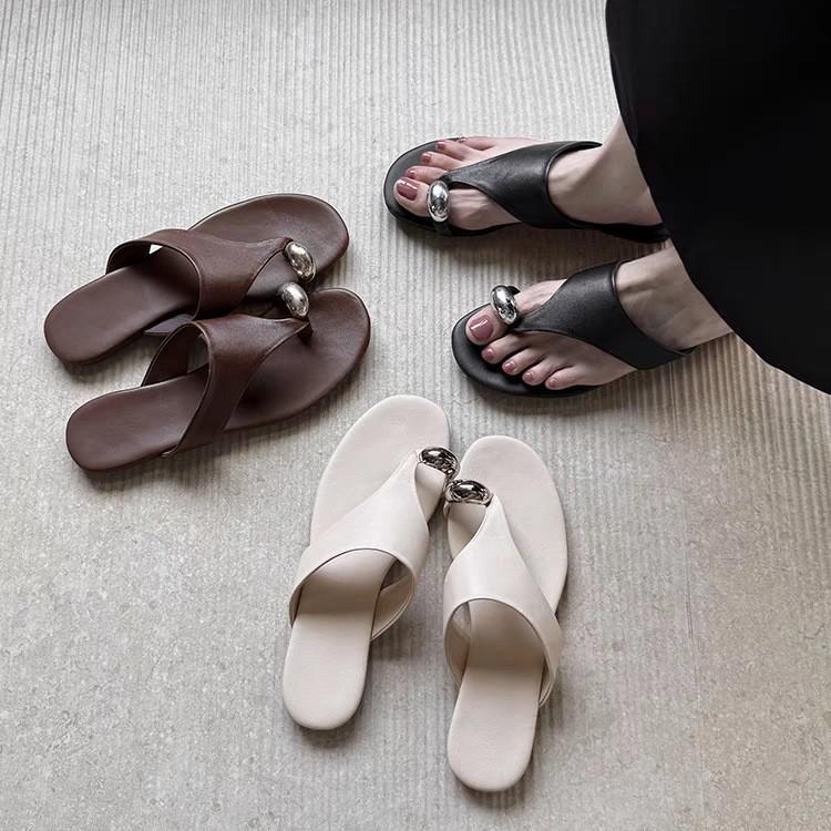

Outdoor Flip Flop Summer Clip Toe Women Slippers Concise Soft Sole Fats Beach Vacation Slide Shoes 35 чорний