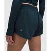 Lululemon Hotty Hot High Rise Lined Short 2.5  Indochine Blue