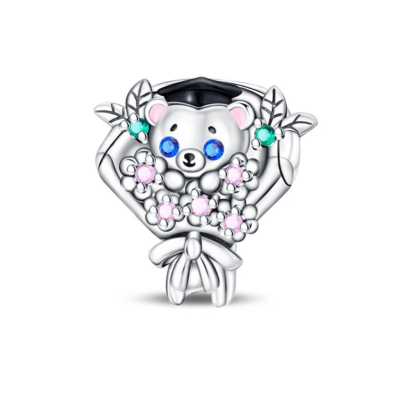Jungfräuliches Kupfermetall Koala Elefant Kaninchen Haustier 3mm Charm Perlenkomponenten Perlenkomponenten Anhängerperlenkomponenten Ideal Entworfen für Geburtstage Hoch