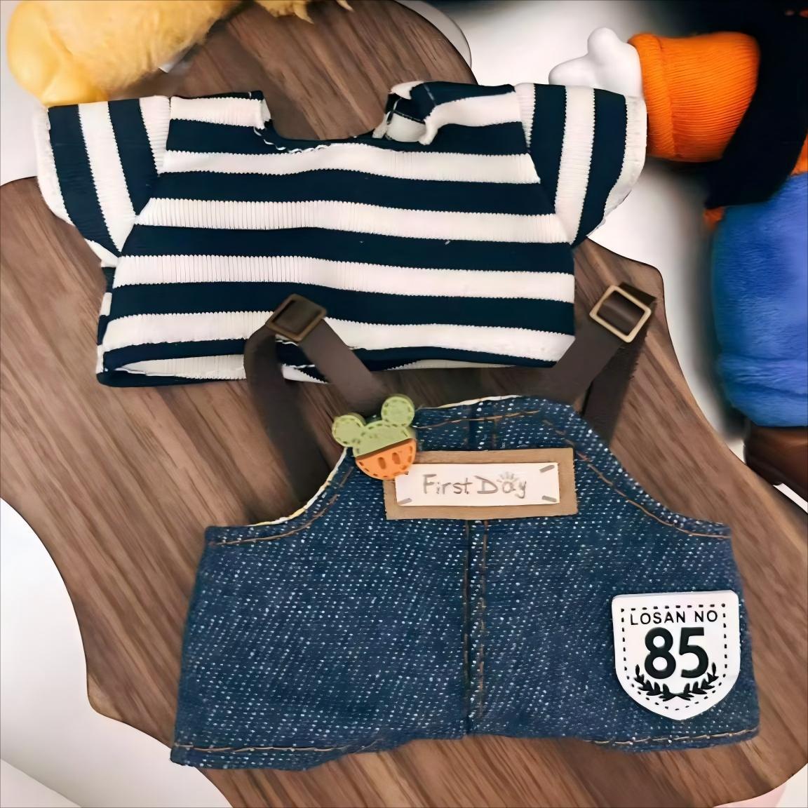 

Популярная Стильная Одежда для Кукол для Labubu Весенний Комплект Брюк на Лямках Наряд Аксессуары Милое Украшение Мини-Одежда Замена