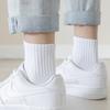 Chaussettes Homme Couleur Unie Noir Blanc Business Coton Chaussettes Décontractées Homme Respirantes Chaussettes Courtes