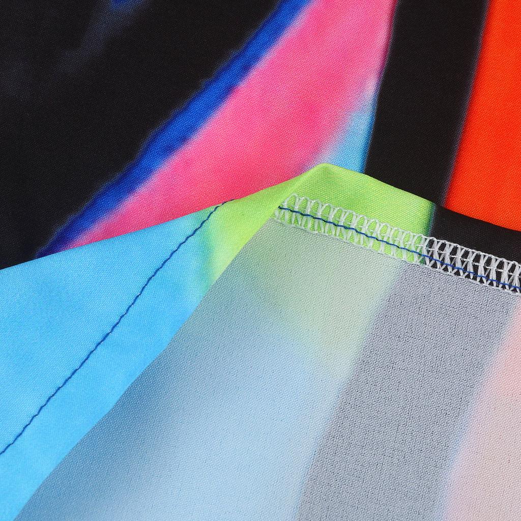 Women Fashion Print Casual Long Sleeve Loose Knee-Length Dresses