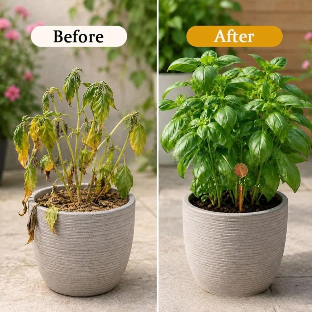 Durable Electroculture Plant Stakes Spiral Coil Bonsai Fixing Rod Plant Support Stakes  Planters