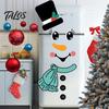 Removable Seasonal Wall Stickers Christmas Snowman Stickers, DIY Decorative Emoticon for Holiday Party Supplies, Festive Surface Decorations