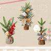 25cm Christmas Decoration Mini Christmas Tree Ornament For Desktop Window Display