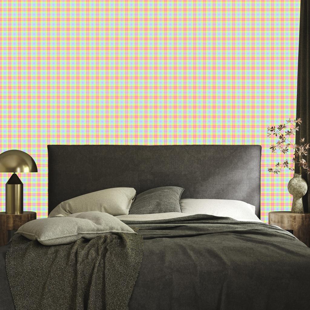 Candy Lattice Wallpaper Cream and Peach 50x1000