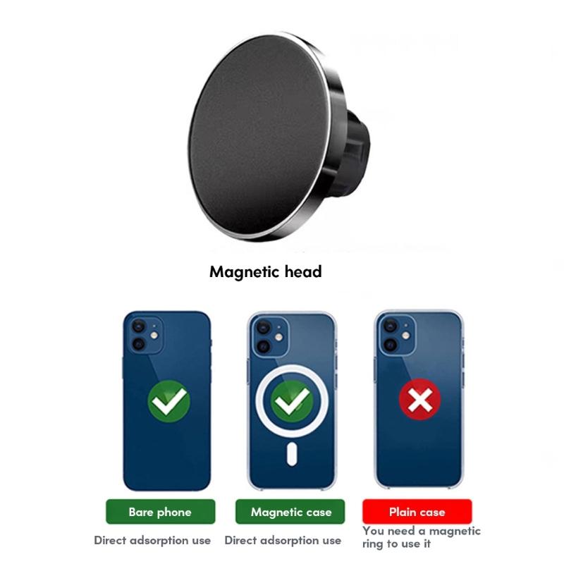 Magnetische Handy-Autohalterung, 17mm Kugelgelenk Universelle Handy-Autohalterung für Handy 12/13/14/15 Armaturenbrett Windschutzscheibe