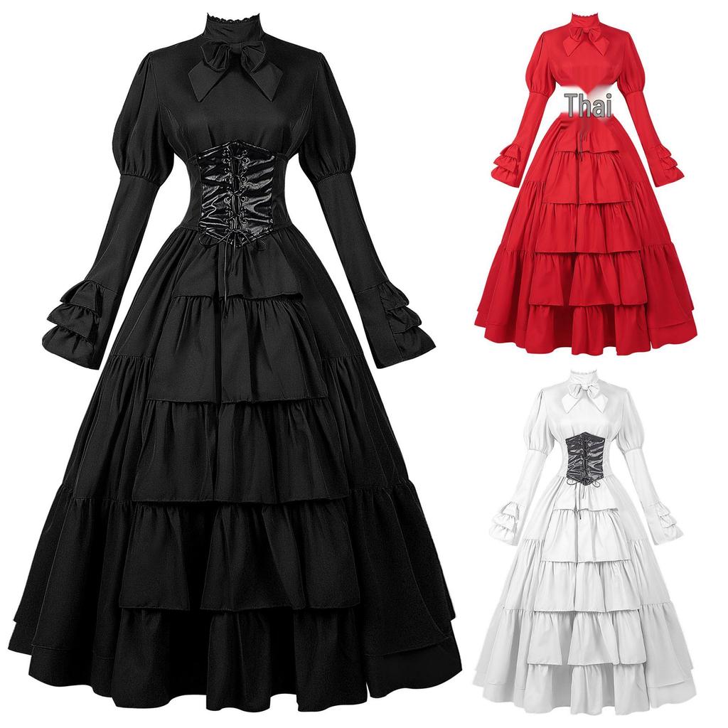 Women's Halloween Renaissance Costume: Irish Medieval Long Dress