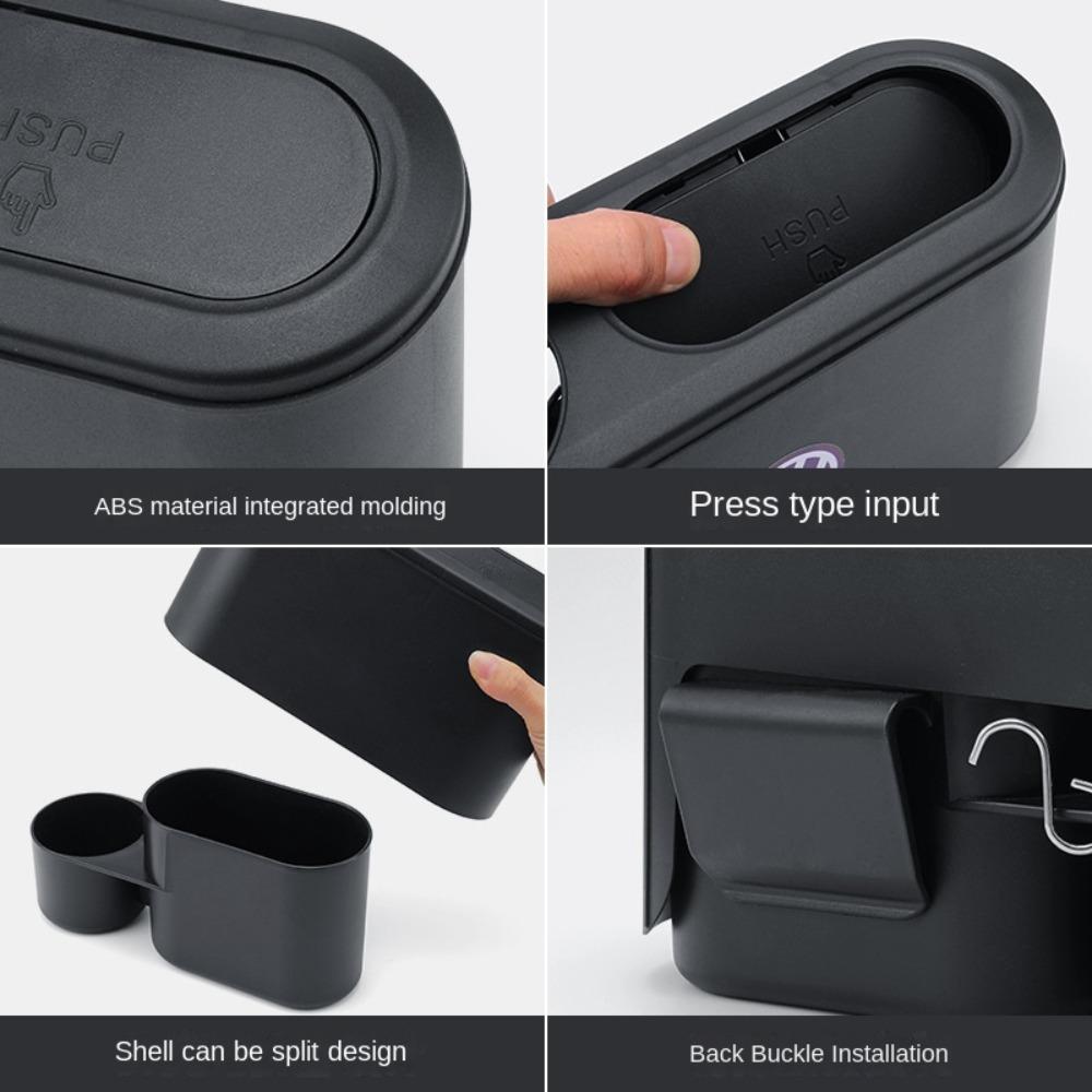 Durable Waterproof Car Storage Box Multifunctional Portable Car Trash Can Door Hanging Storage Box Car Interior Supplies