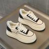 Muffin Platform Sneakers Women's Shoes 2025 Spring New Stepping On Shit Feeling Light and Versatile Showing Feet Small Casual Running Shoes