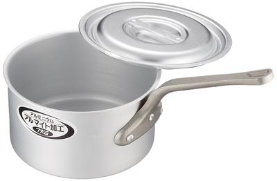 Commercial TKG One Hand Deep Pot 21cm Aluminum Made In Korea AKT8221 (With Scale) (Alumite Processed)