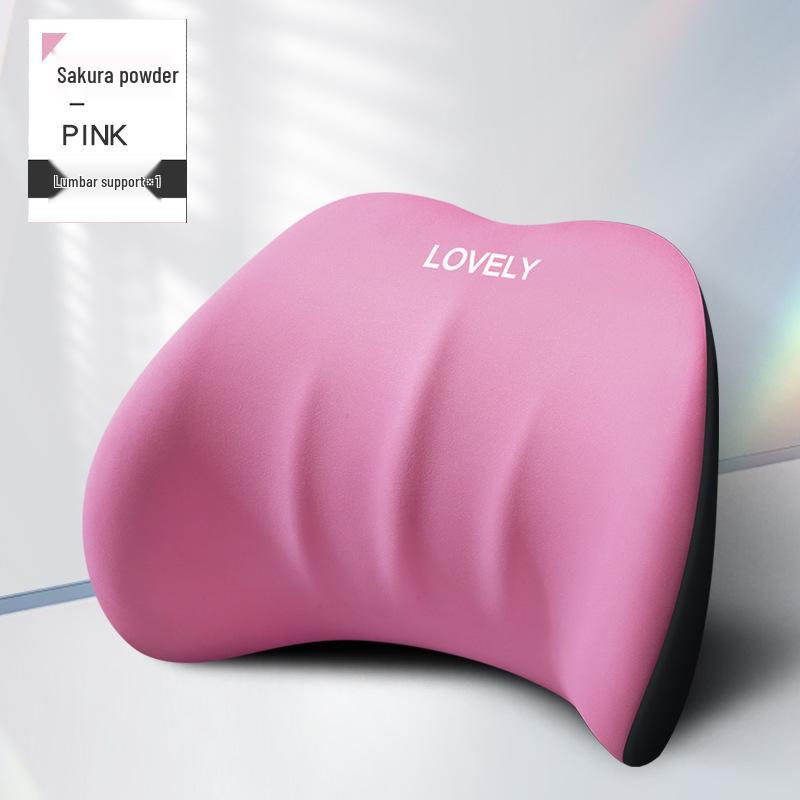 Car Memory Foam Headrest and Lumbar Support Cushion Set