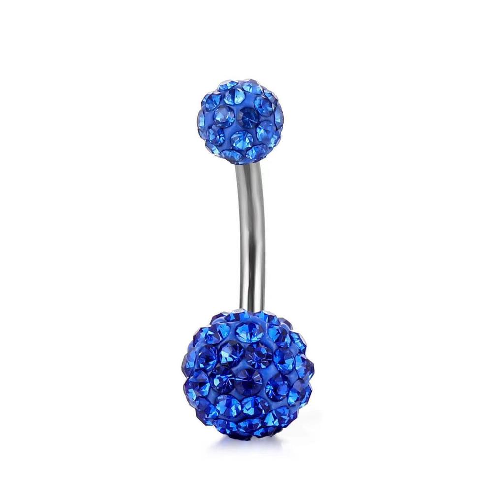 Hot Sale Polymer Clay Belly Button Ring with Diamond Ball