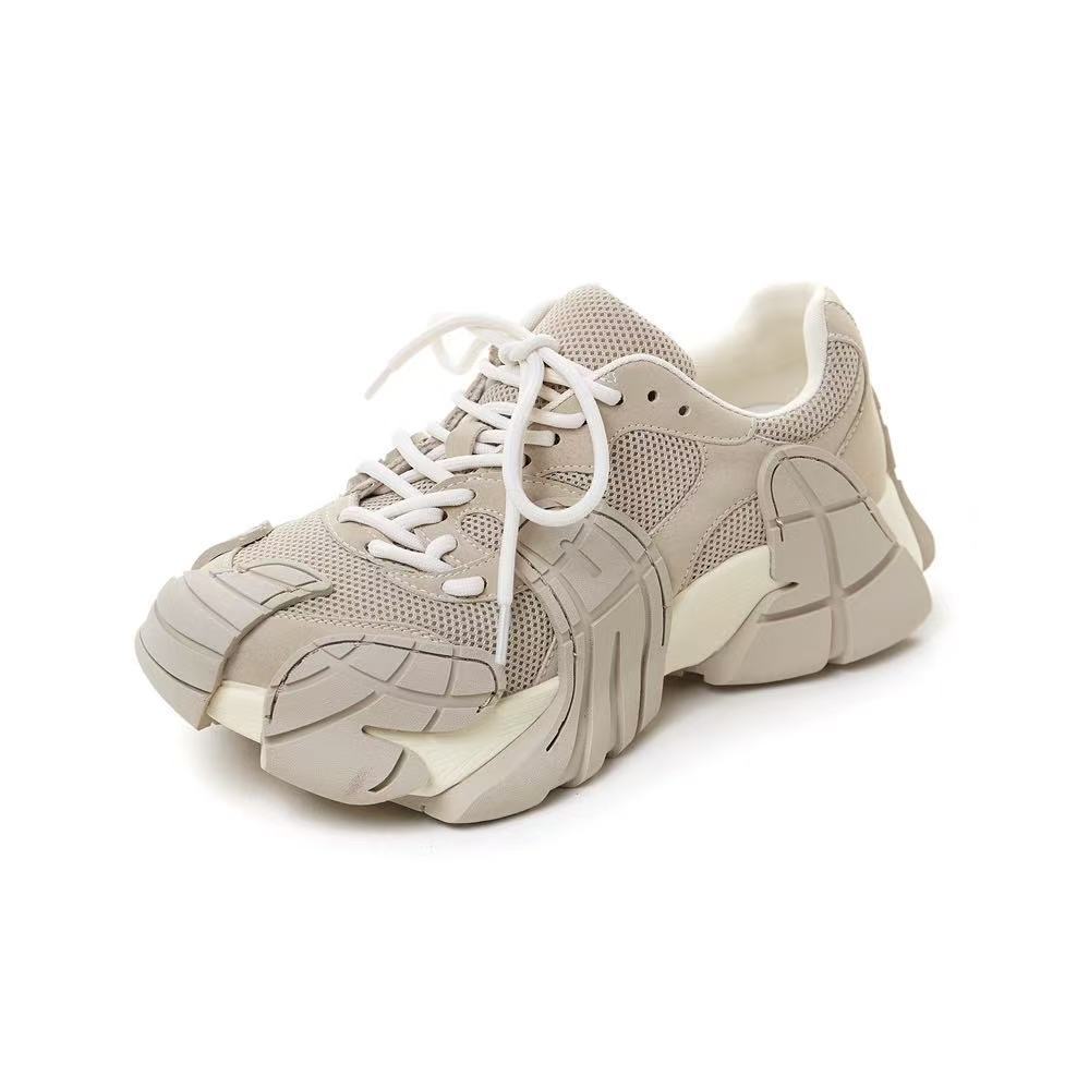 Autumn new chocolate coffee Ankola red octopus breathable net thick sole heightening casual heavy industry tide shoes