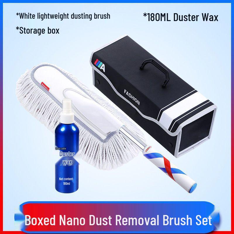 Telescopic Lint-Free Car Cleaning Mop with Soft Bristles
