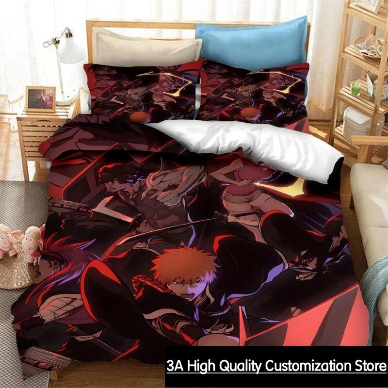 Comforter Anime Bleach Thousand-Year Blood War Bedding Set Double Twin King Comforter Boys Girls Adults Bedroom