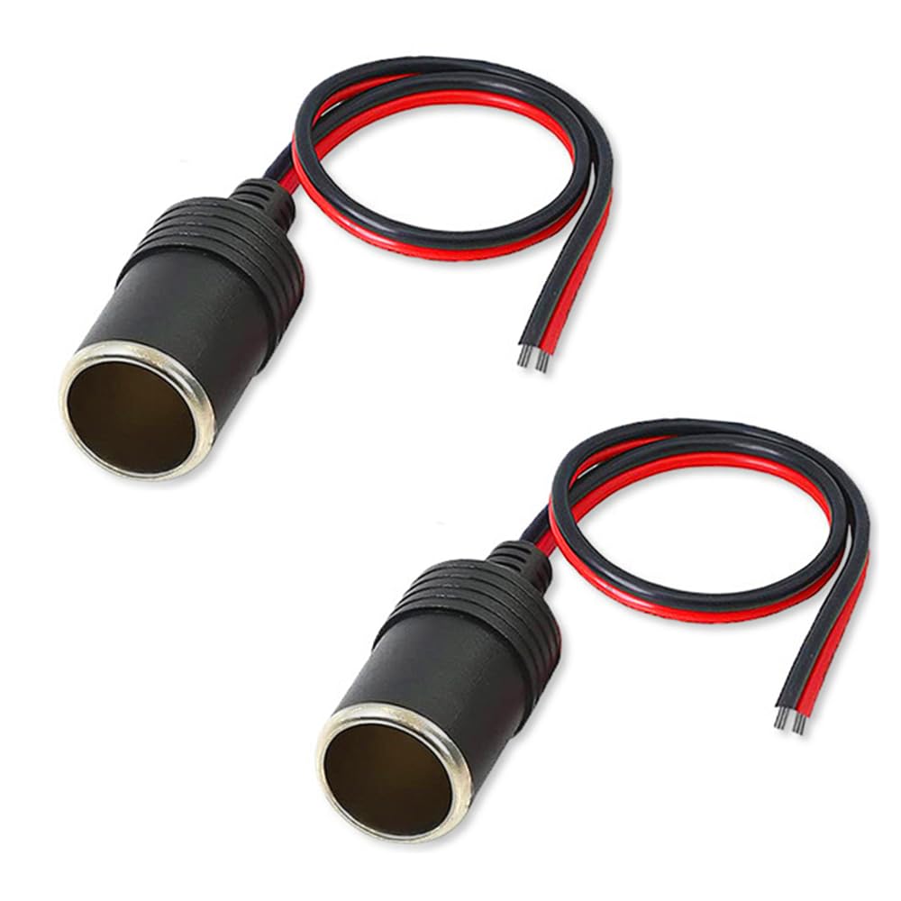 Cigarette Lighter Socket, Female Socket, Compatible with 12V/24V, Dual DC