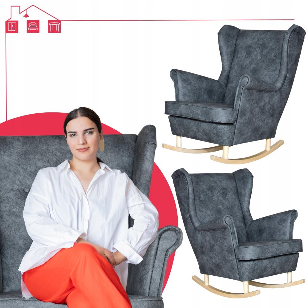 FOTOLIU BALANSOAR GRI CU URECHI ECO PIELE ARI STIL SCANDINAV Family Meble