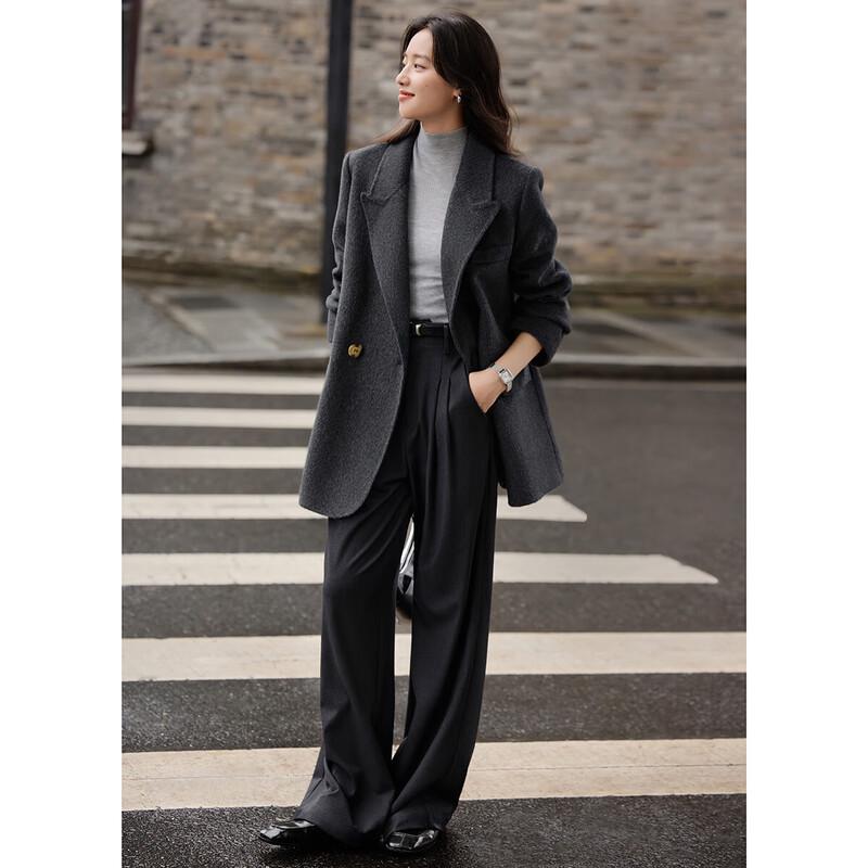 Women's Peak Lapel Double-faced Wool Coat