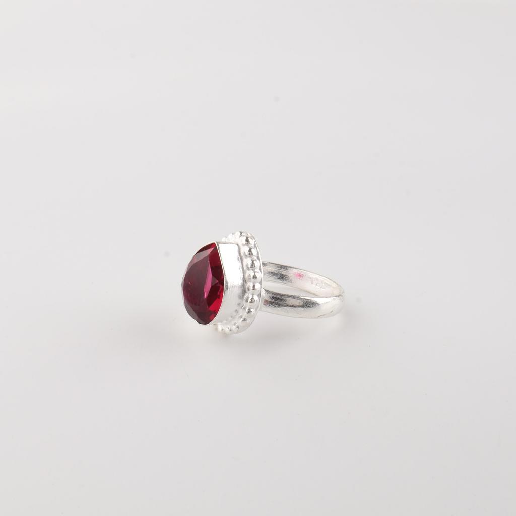 Natural Pink Rubellite Gemstone Handmade 925 Sterling Silver Jewelry Elegant Women's Ring For Gift RR-77-8