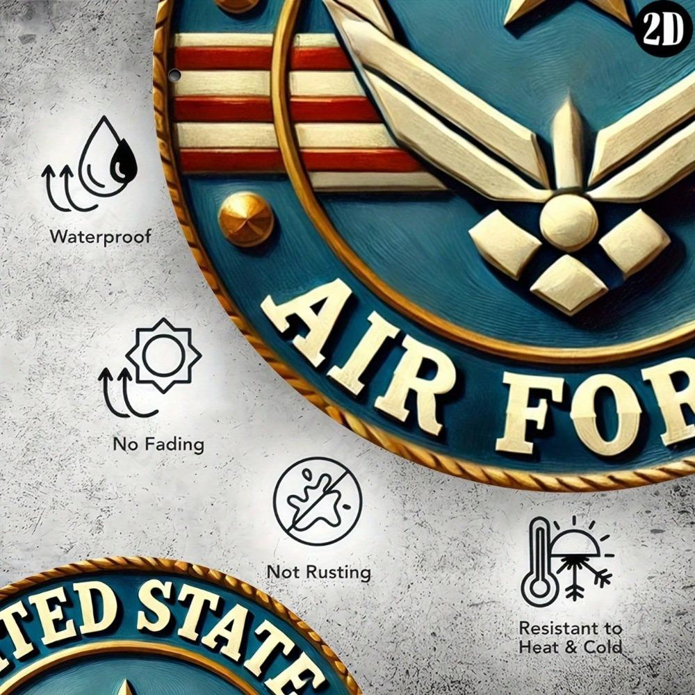 Vintage US Air Force Metal Tin Sign 8x8 Inch Home Decor Wall Art Gift