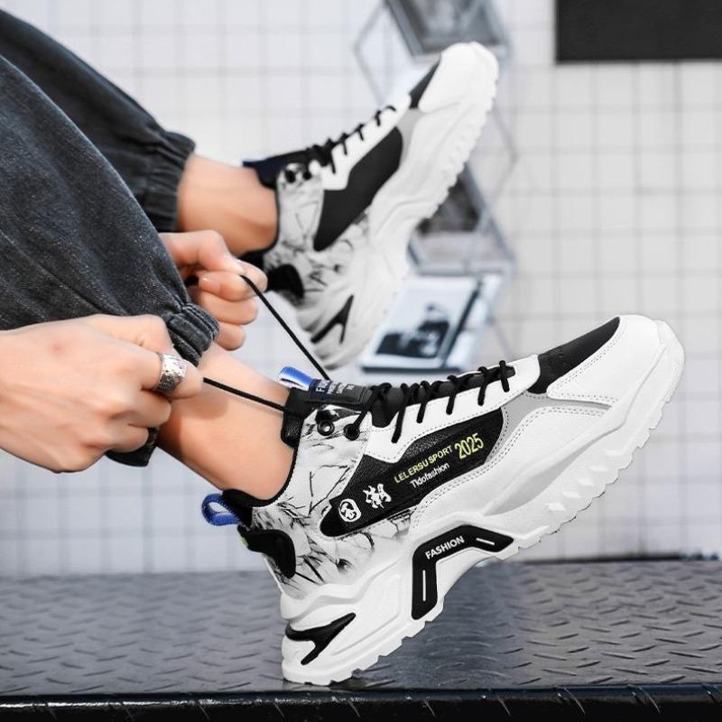 Mode High-Top Herren-Sneakers Leichtgewichtige Leder Freizeitschuhe Plateau Laufschuhe Designer Vulkanisierte Schuhe Herren Stiefeletten