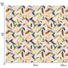 Feather and Bird Print Realistic Sheeting Made in Size 22A 110cm x nora. ST1119-B Fabric, Cotton, Japan, Pre-Cut, (Yellow, 100cm)