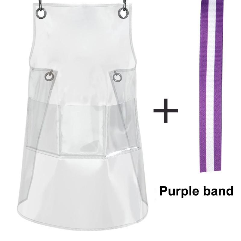 Modische Transparente PVC Schürze Wasserdicht Küche Heimzubehör Friseursalon Waschbar Schmutzabweisend Band Schürze