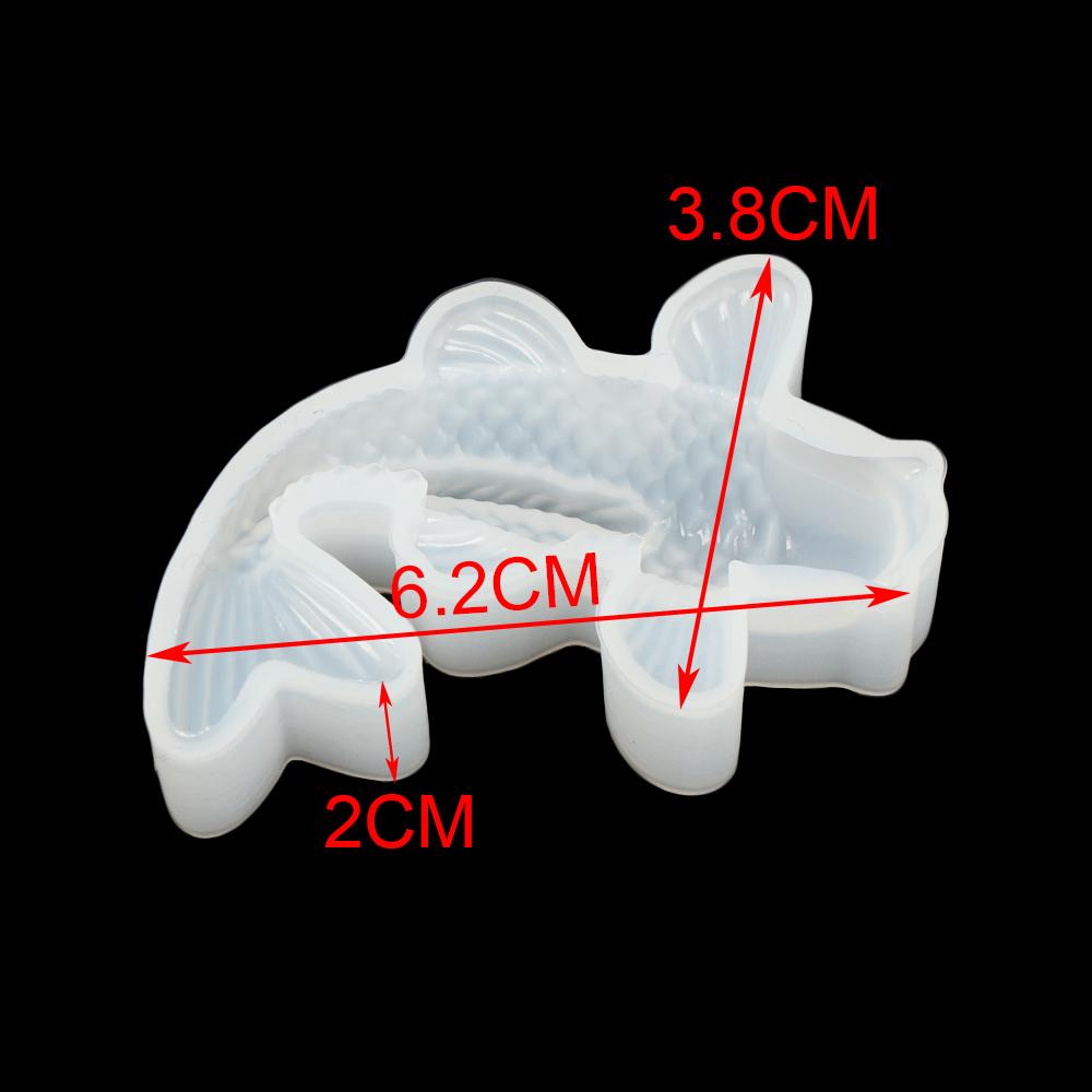 Cake Baking Craf DIY Silicone Mould Jewelry Making Koi Fish Epoxy Mold Resin Casting Tool