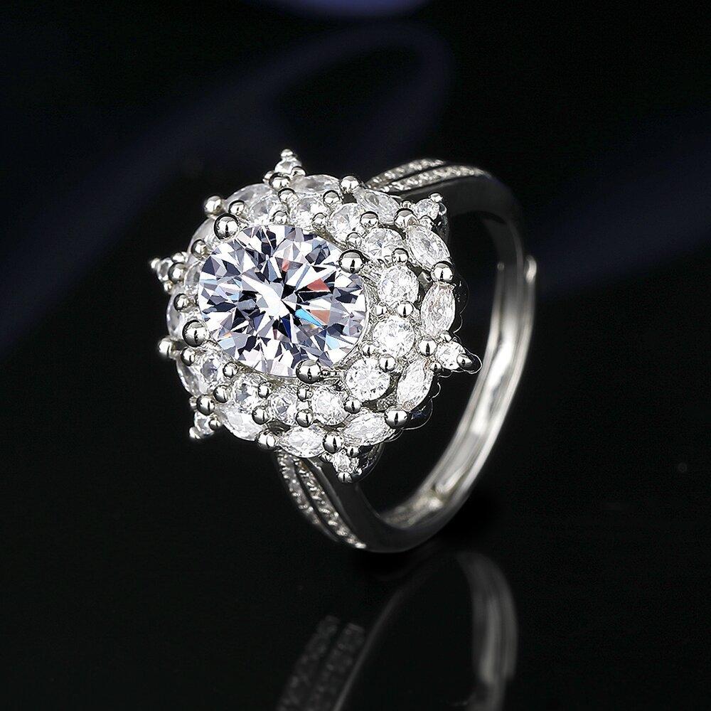

New European and American luxury cross-border jewelry women s fashion jewelry eight hearts eight arrows oval zircon ring women платиновый
