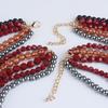 Fashion Z Bohemian Multilayer Resin Handmade Beaded Clavicle Necklace Sweater Chain Women