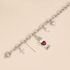 Palm Heart Pendant Necklace Women's Hip-hop Punk Style Accessories