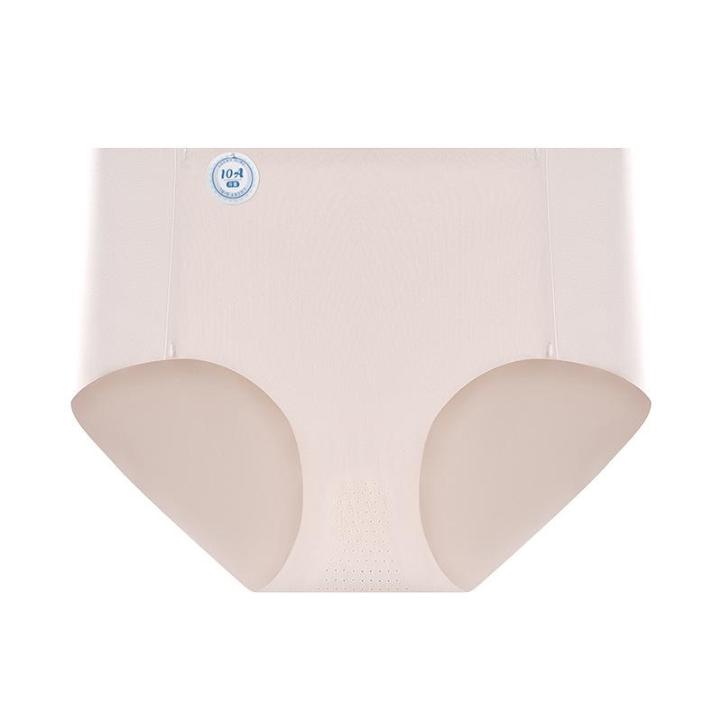 Women's Summer 10A Antibacterial Ice Silk Traceless Breathable Mid Waist Underwear