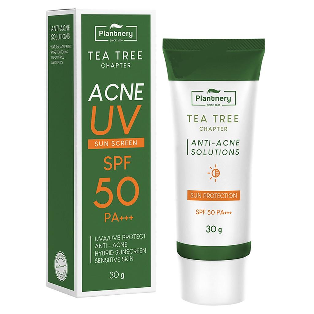 Plantnery Tea Tree Acne Oil Control UV Sunscreen SPF 50++ PA+++++, 30g