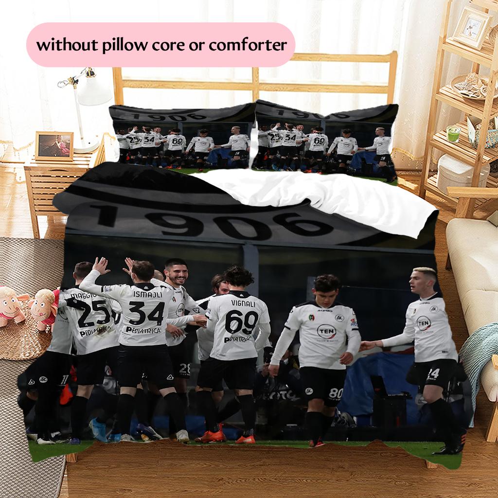 Spezia Calcio Pattern Bedding Home Decoration Birthday Gift (1 * duvet cover + 2 * pillowcase, without core)