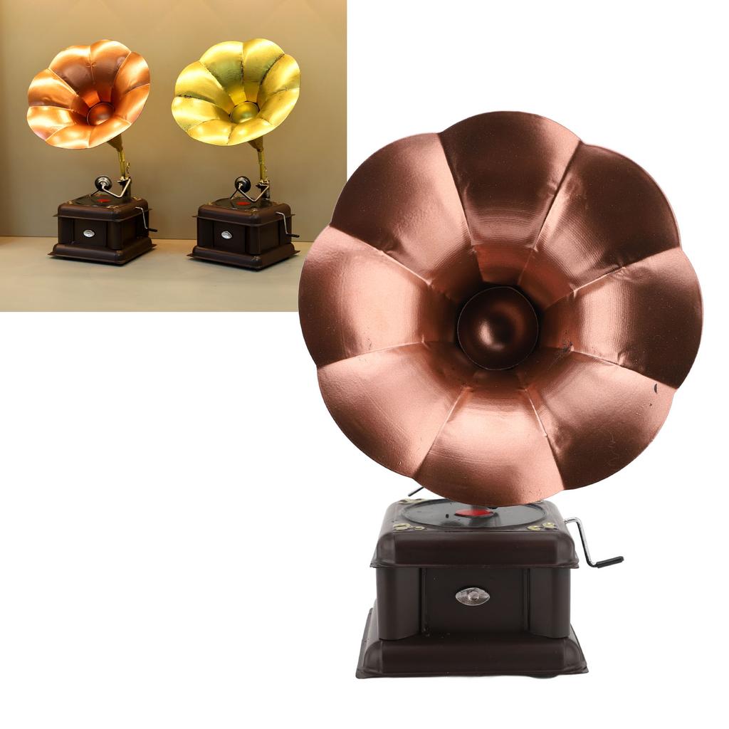 Vintage Phonograph Model Iron Erosion Resistant Retro Phonograph Gramophone Ornament