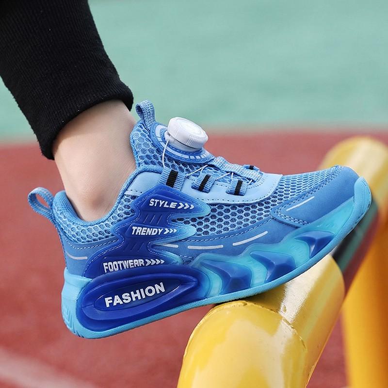 Youth Style Shoes Boys Lightweight Breathable Mesh Running Shoes Kids Outdoor Indoor Sports Slip-On Style