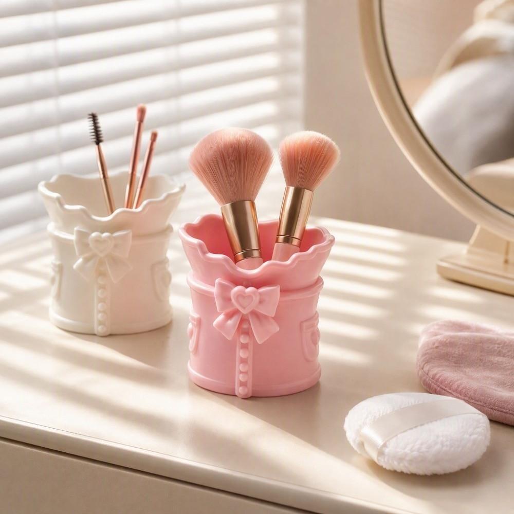 Ornament Bowknot Pen Holder Funny Pencil Rack Storage Display Shelf Desktop Organizer  Student