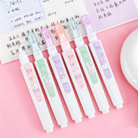 2Pcs Correction Fluid Quick-Drying White-Out Pen 12ml Large Capacity Strong Coverage Traceless Correction Pen for Students School Office Supplies
