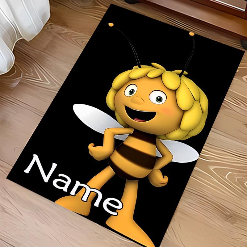 Custom personalization Maya the Bee Print Area Rug - Soft, Washable Non-Slip Indoor Mat,Living Room,Home&Office Decorative Rug